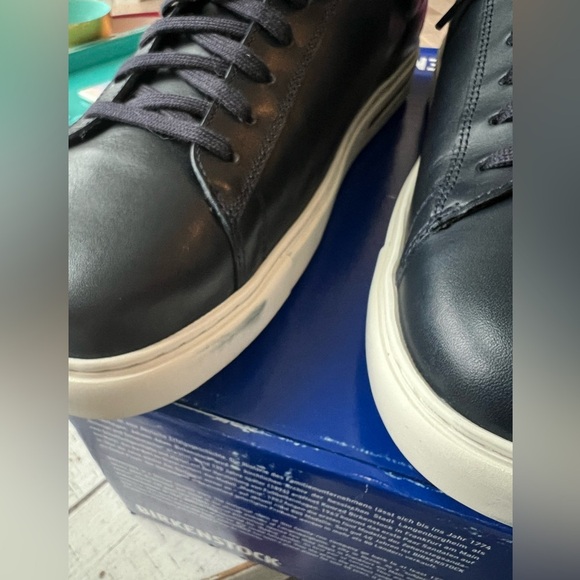 NIB Birkenstock Men’s Bend Low Leather Sneakers in Midnight Blue in size 13 - Picture 8 of 9